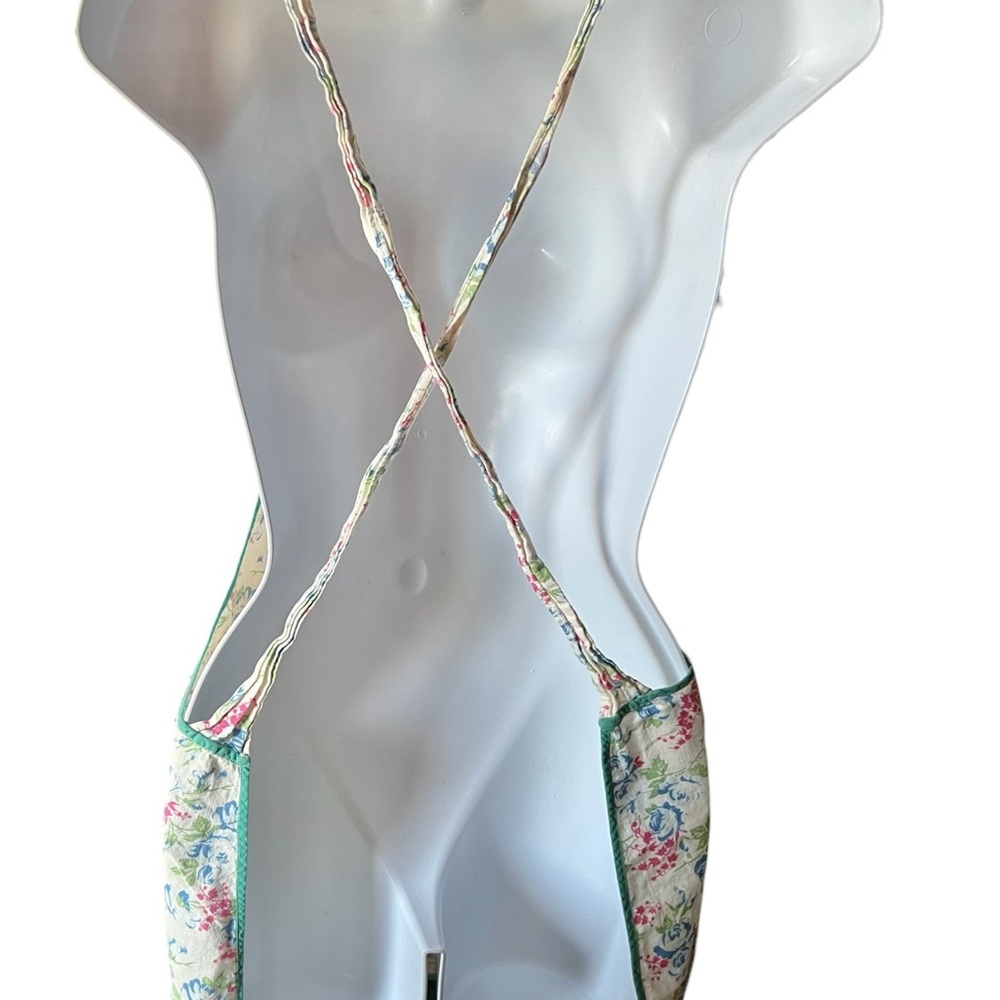 Floral Apron with Pocket Vintage XL & XXL - Picture 4 of 6